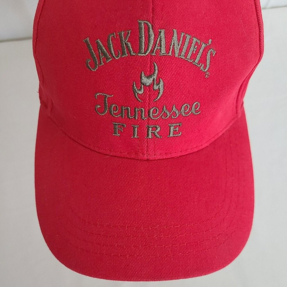 Jack Daniels Tennessee Fire Cap / Hat Red Adjustable Cotton Whiskey OSFM